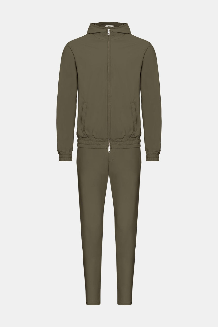 Dark Green Hooded Tech Suit
