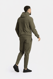Dark Green Hooded Tech Suit