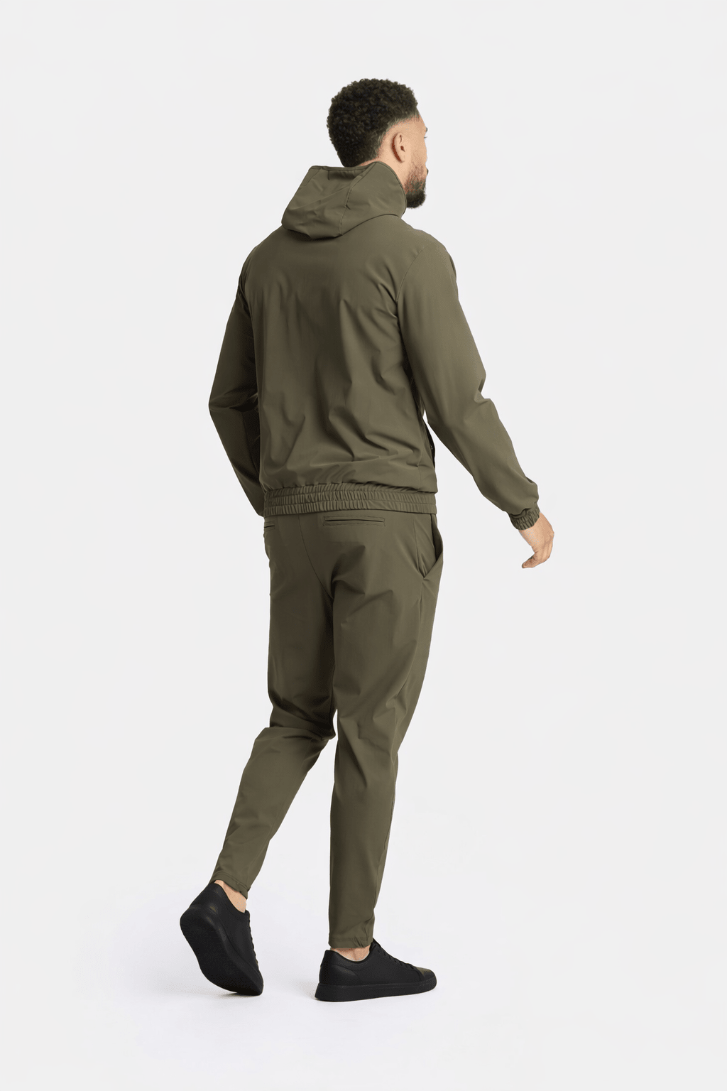 Dark Green Hooded Tech Suit