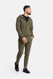 Dark Green Hooded Tech Vest