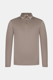 Desert Taupe Longsleeve Polo Shirt