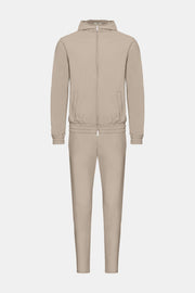 Light Beige Hooded Tech Suit