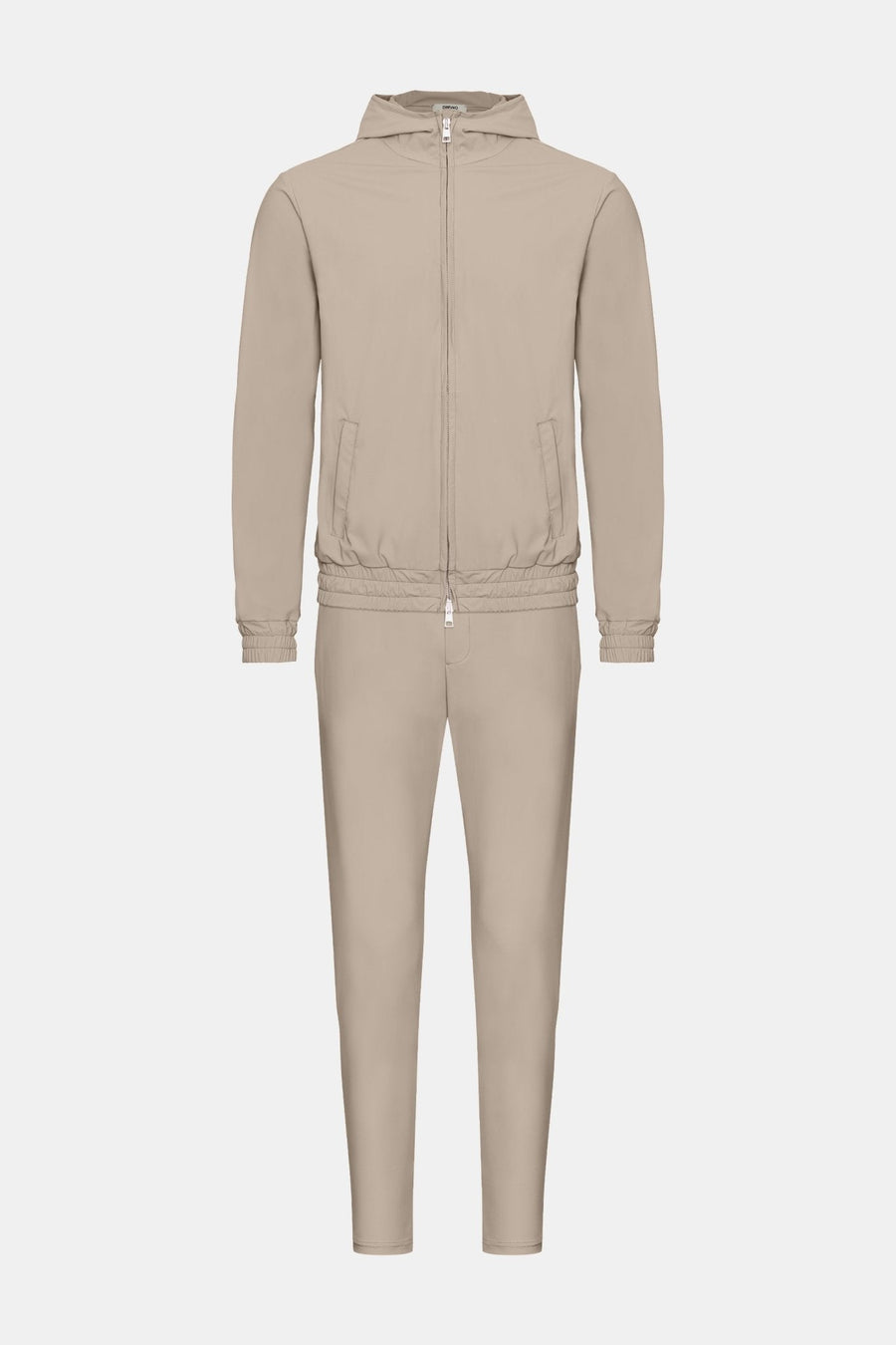 Light Beige Hooded Tech Suit