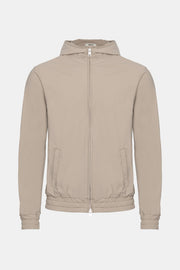 Light Beige Hooded Tech Vest