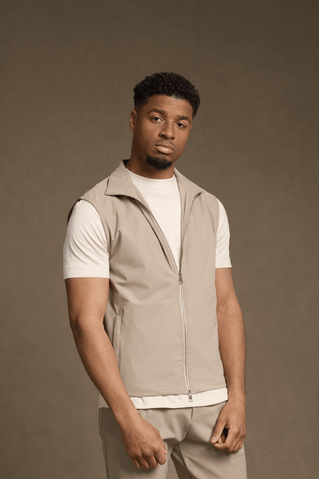 Light Beige Tech Gilet
