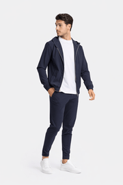 Midnight Blue Hooded Tech Suit