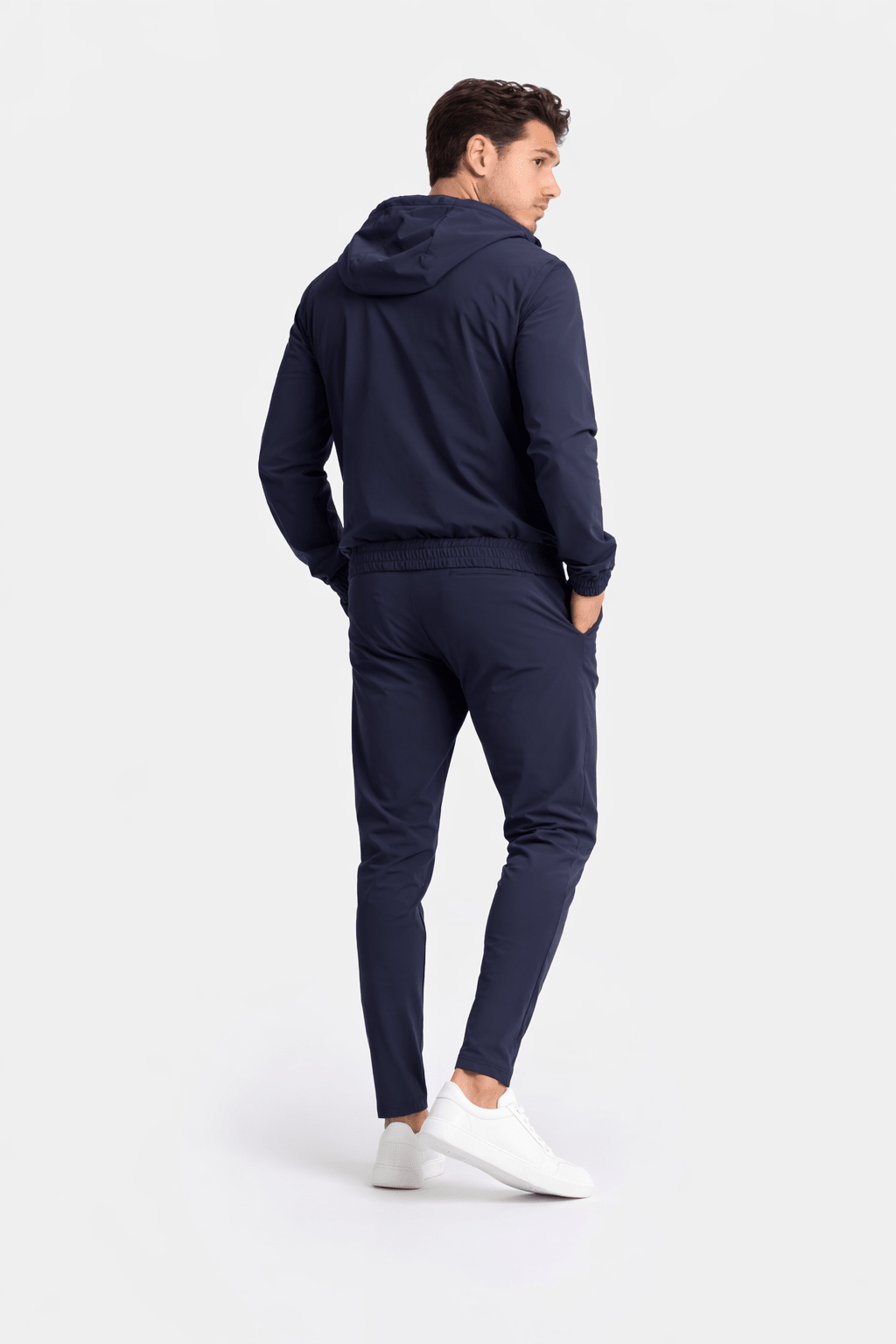 Midnight Blue Hooded Tech Suit
