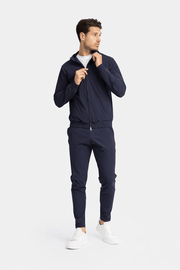 Midnight Blue Hooded Tech Suit