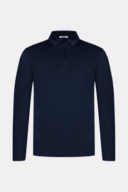 Midnight Blue Longsleeve Polo Shirt