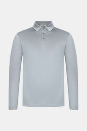 Mist Grey Longsleeve Polo Shirt