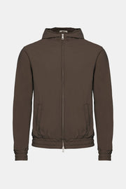 Mocha Brown Hooded Tech Vest