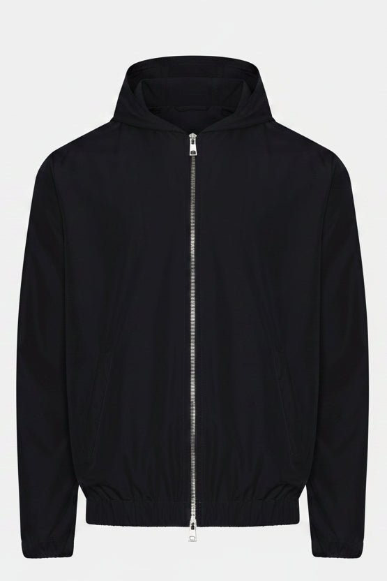 Onyx Black Hooded Blend Jacket