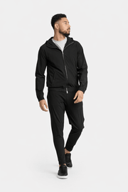 Onyx Black Hooded Tech Vest