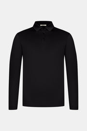 Onyx Black Longsleeve Polo Shirt