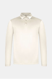 Sandstone Beige Longsleeve Polo Shirt
