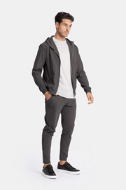 Slate Grey Hooded Tech Vest